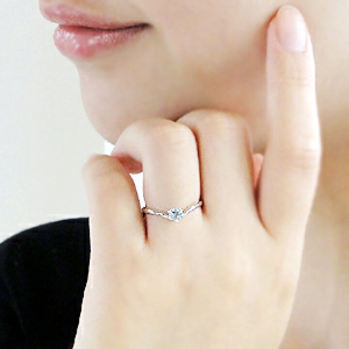 楽天市場】K18WG or Pt900ハートシェイプ アクアマリン リング【送料  