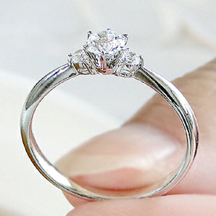 楽天市場】pt900【0.26ct】ダイヤモンドリング！【無色透明】【H-SI 