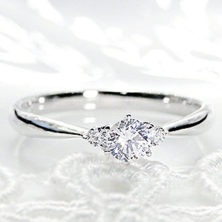 楽天市場】pt900【0.26ct】ダイヤモンドリング！【無色透明】【H-SI  