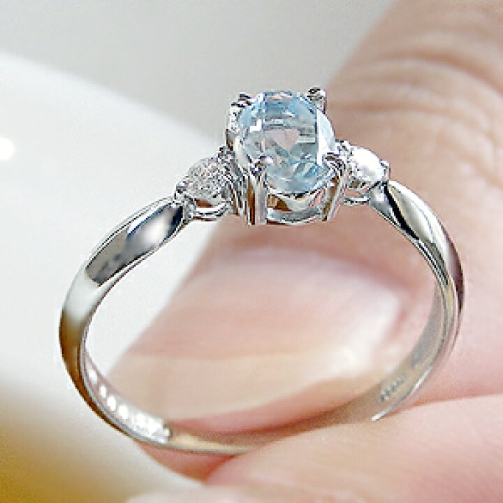 アクアマリンリング ダイヤモンド リング プラチナ950 一粒石 指輪 記念日 重ね付け３月誕生石 Pt950 天然石 指輪 プラチナリング  アクアマリン カラーストーン レディース 可愛い 人気 おしゃれ CAR-0053 Camelot