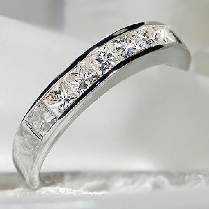 楽天市場】pt900 1.0ct プリンセスカット ダイヤモンド エタニティ 