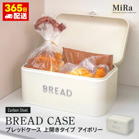 ブレッドボックス ワイド パン入れ 食パン入れ 収納 一斤 1斤 2斤 二斤 食パンケース スチール おしゃれ 人気 保存容器 かわいい ふた付 ナチュラルブレッドケース 上開きタイプ アイボリー スチールストッカー