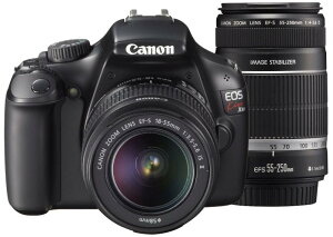 Canon fW^჌tJ EOS Kiss X50 _uY[Lbg EF-S18-55mm/EF-S55-250mmt ubN KISSX50BK-WKIT