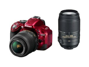 Nikon fW^჌tJ D5200 _uY[Lbg AF-S DX NIKKOR 18-55mm f/3.5-5.6G VR/ AF-S DX NIKKOR 55-300mm f/4.5-5.6G ED VR bh D5200WZRD