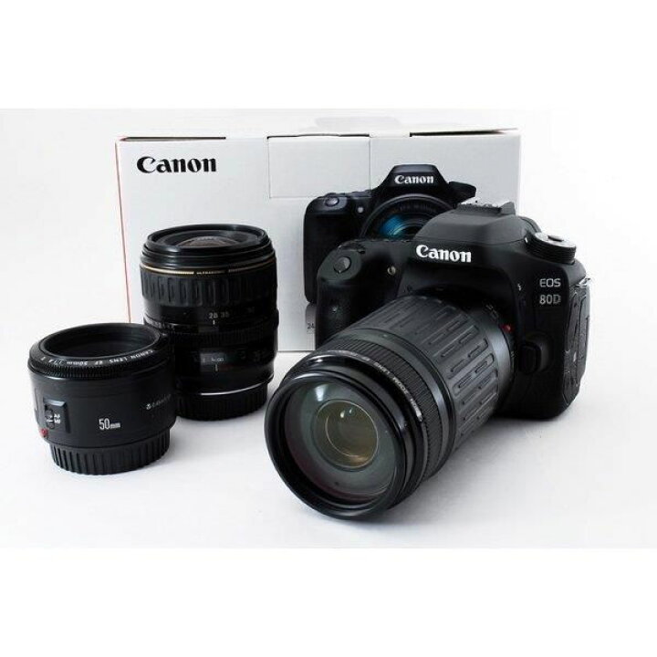 楽天市場】【中古】キヤノン Canon EOS 80D 単焦点&標準&望遠トリプル  