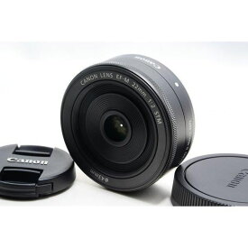 【中古】キヤノン Canon EF-M 22mm F2 STM 美品 ブラック 大人気 単焦点 薄型パンケーキレンズ