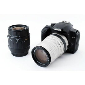 【中古】 キヤノン Canon EOS Kiss F 超望遠ダブルズームセット 美品 ストラップ付き 当店保証30日間 人気 ミラーレス 一眼レフ 交換レンズ カメラ
