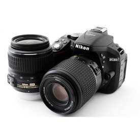 【中古】ニコン Nikon D5300 ダブルズームセット ブラック 美品 SDカード付き