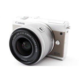 【中古】キヤノン Canon EOS M100 レンズキット グレー 美品 スマホより鮮やか感動画質ストラップ付