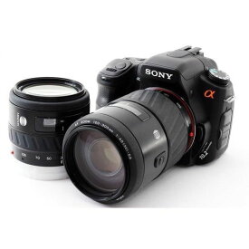 【中古】ソニー SONY α200 DSLR-A200 初心者に最適 標準&超望遠ダブルズームセット 美品 ストラップ付き