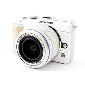 【中古】オリンパス OLYMPUS E-PL1 ホワイト レンズセット 美品 SDカード付