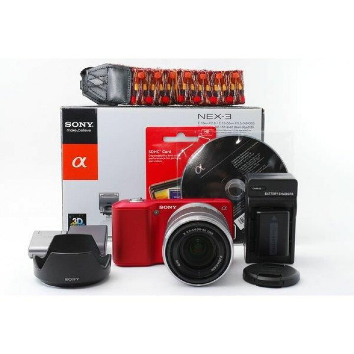楽天市場】【中古】 ソニー SONY NEX-3 レンズキット レッド 美品 当店 