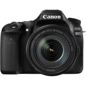【中古】キヤノン Canon EOS 80D レンズキット EF-S18-135mm F3.5-5.6 IS USM 付属 SDカード付き