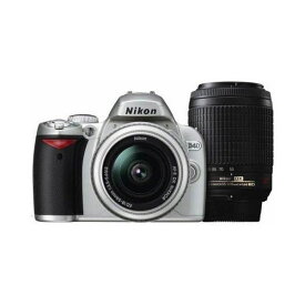 【中古】ニコン Nikon D40 ダブルズームキットII シルバー SDカード付き