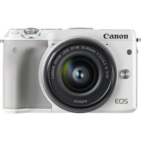 【中古】キヤノン Canon EOS M3 レンズキット ホワイト EOSM3WH-1545ISSTMLK SDカード付き