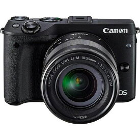 【4/24~4/27限定!最大4,000円OFF&4/25限定で最大P3倍】【中古】キヤノン Canon EOS M3 レンズキット ブラック EOSM3BK-1855ISSTMLK SDカード付き