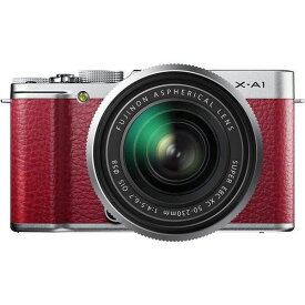 【中古】フジフィルム FUJIFILM X-A1ズームレンズキット レッド F X-A1R/1650KIT SDカード付き