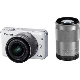 【中古】キヤノン Canon EOS M10 ダブルズームキット ホワイト EOSM10WH-WZK SDカード付き