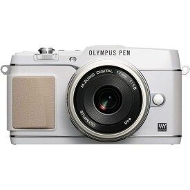 【中古】オリンパス OLYMPUS E-P5 17mm F1.8 レンズキット ホワイト SDカード付き