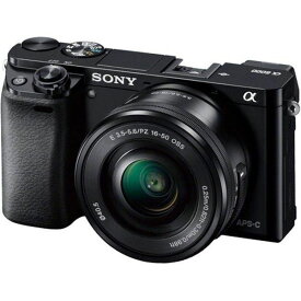 【4/24~4/27限定!最大4,000円OFF&4/25限定で最大P3倍】【中古】ソニー SONY α6000 パワーズームレンズキット ブラック ILCE-6000L B SDカード付き