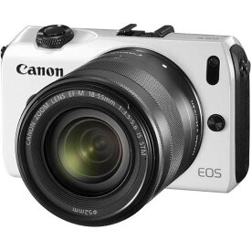 【中古】キヤノン Canon EOS M レンズキット ホワイト EOSMWH-18-55ISSTMLK SDカード付き