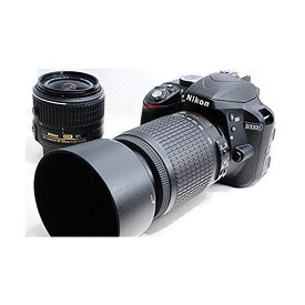 【中古】ニコン Nikon D3300 ダブルズームキット ブラック D3300WZBK SDカード付き