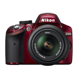 【中古】ニコン Nikon D3200 レンズキット レッド SDカード付き