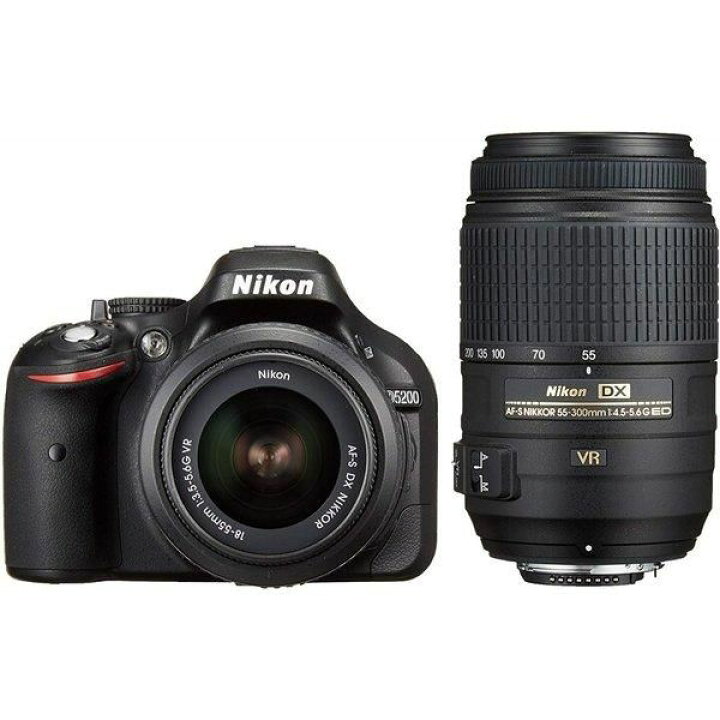 楽天市場】【中古】 ニコン Nikon D5200 ダブルズームキット ブラック 