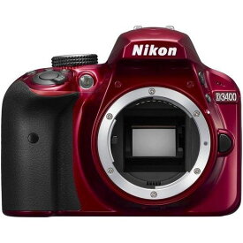 【中古】ニコン Nikon D3400 ボディー レッド D3400RD SDカード付き