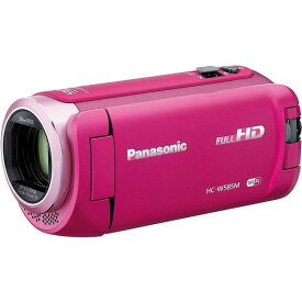 【中古】パナソニック Panasonic HDビデオカメラ W585M 64GB ワイプ撮り 高倍率90倍ズーム ピンク HC-W585M-P