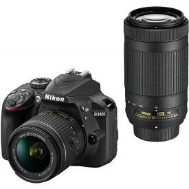 【中古】 ニコン Nikon D3400 ダブルズームキット ブラック 当店保証30日間 人気 ミラーレス 一眼レフ 交換レンズ カメラ