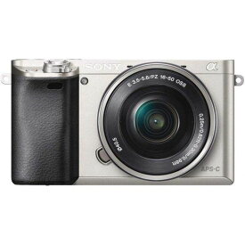 【6/1限定!全品P3倍】【中古】ソニー SONY α6000 パワーズームレンズキット シルバー ILCE-6000L S SDカード付き