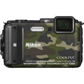 【4/24~4/27限定!最大4,000円OFF&4/25限定で最大P3倍】【中古】ニコン Nikon COOLPIX AW130 カムフラージュグリーン SDカード付き