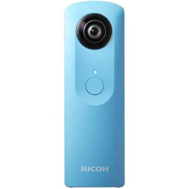 【6/1限定!全品P3倍】【中古】リコー RICOH THETA m15 ブルー 全天球 360度カメラ SDカード付き