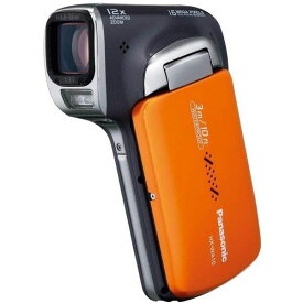 【中古】パナソニック Panasonic 防水デジタルムービーカメラ WA10 サンシャインオレンジ HX-WA10-D SDカード付き