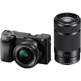 【中古】ソニー SONY ミラーレス一眼 α6400 ダブルズームレンズキット ブラック ILCE-6400Y B