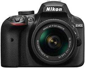 【中古】ニコン D3400 デジタル一眼レフカメラ AF-P DX NIKKOR 18-55mm f/3.5-5.6G VRレンズ付き ブラック (認定リファービッシュ品)