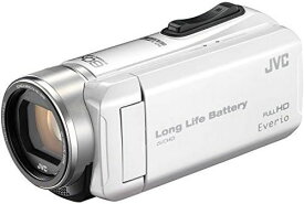 【中古】JVC ビデオカメラ Everio R 耐低温 耐衝撃 長時間内蔵バッテリー 内蔵メモリー32GB パールホワイト GZ-F200-W