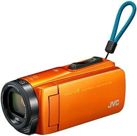 【中古】JVCKENWOOD JVC ビデオカメラ Everio R 防水 防塵 Wi-Fi 64GB サンライズオレンジ GZ-RX670-D