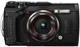 【中古】OLYMPUS デジタルカメラ Tough TG-6 ブラック 1200万画素CMOS F2.0 15m 防水 100kgf耐荷重 GPS 内蔵Wi-Fi TG-6BLK