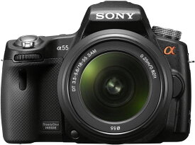 【中古】ソニー SONY ミラーレス一眼 α55 ズームレンズキット DT 18-55mm F3.5-5.6 SAM付属 SLT-A55VL