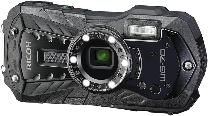 楽天市場】【中古】 RICOH WG-70 ブラック リコー本格防水デジタル 