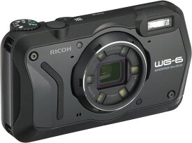 【中古】RICOH WG-6 ブラック 本格防水カメラ 20メートル防水 耐衝撃 防塵 耐寒 2000万画素 4K動画対応 高性能GPS内蔵 水中専用マーメードモード搭載 高性能GPS・電子コンパス内蔵 仕事に使える「CALSモード」搭載