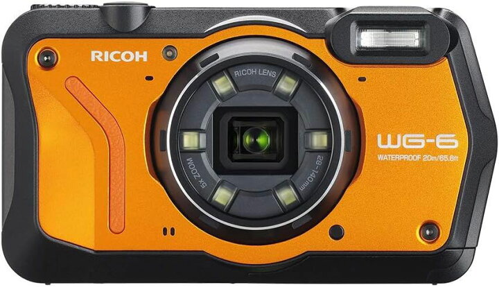 楽天市場】【中古】 RICOH WG-6 オレンジ 本格防水カメラ 20メートル 