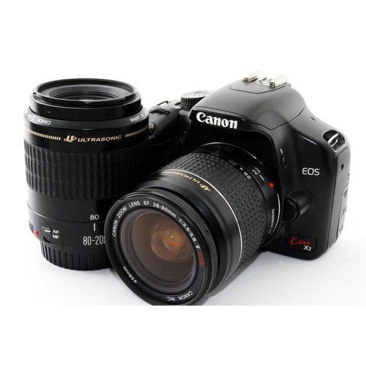 楽天市場】【中古】キヤノン Canon EOS Kiss X2 ダブルレンズセット  