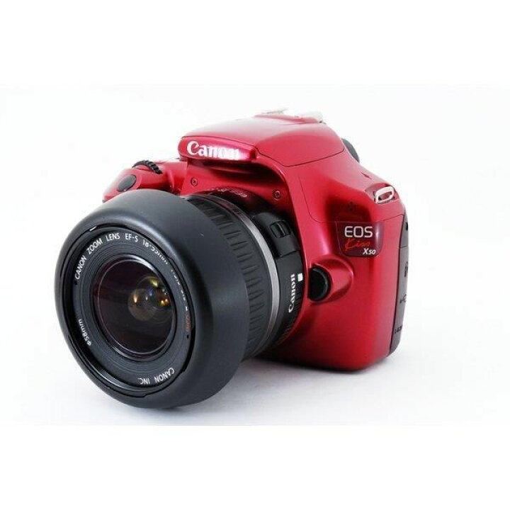 楽天市場】【中古】キヤノン Canon Kiss X50 レッド レンズキット 美品  