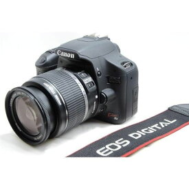 【中古】キヤノン Canon EOS Kiss X3 レンズキット ブラック 美品 SDカードストラップ付き