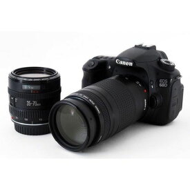 【5/23~5/27限定!最大4,000円OFF&5/25限定で最大P3倍】【中古】キヤノン Canon EOS 60D 超望遠ダブルズームセット 美品 SDカード付き