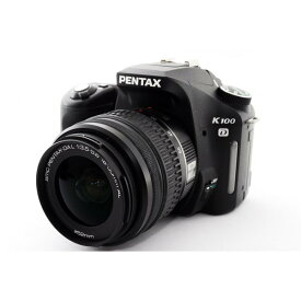 【中古】ペンタックス PENTAX K100D レンズキット ブラック 美品 手ぶれに強い SDカード付き