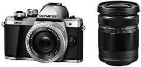 【中古】OLYMPUS ミラーレス一眼カメラ OM-D E-M10 MarkII EZダブルズームキット シルバー